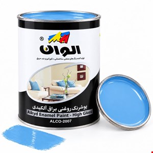 رنگ آبی روغنی براق الوان 